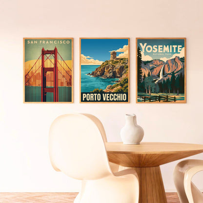 Porto Vecchio Vintage Travel Poster - Seaside Serenity