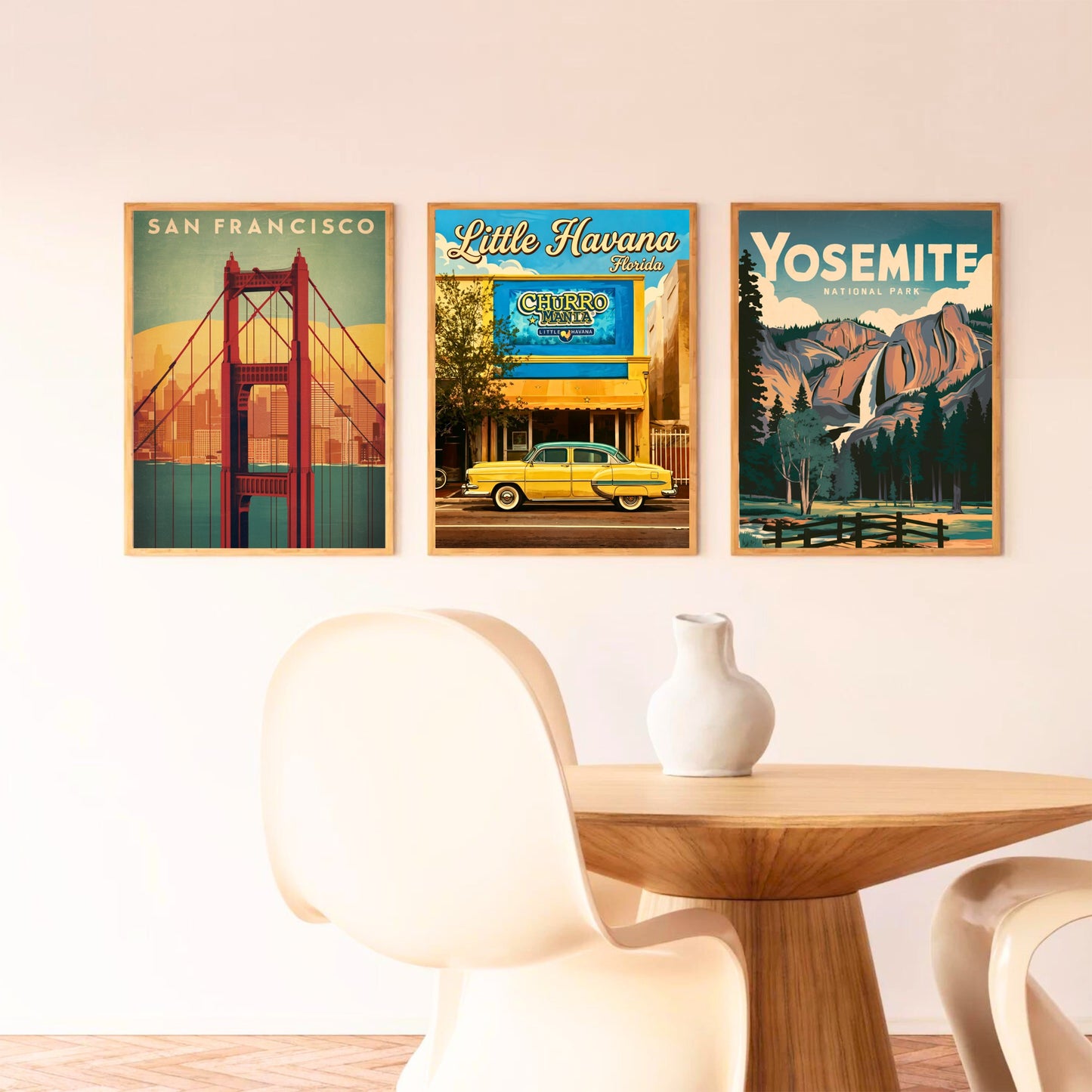 Little Havana Vintage Travel Poster -  Captivating Car on the Street