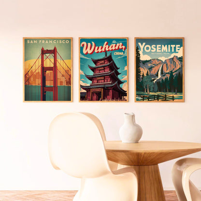 Wuhan Vintage Travel Poster - Historic Urban Hub