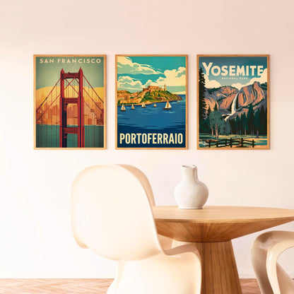 Portoferraio Vintage Travel Poster - Island of Fortresses