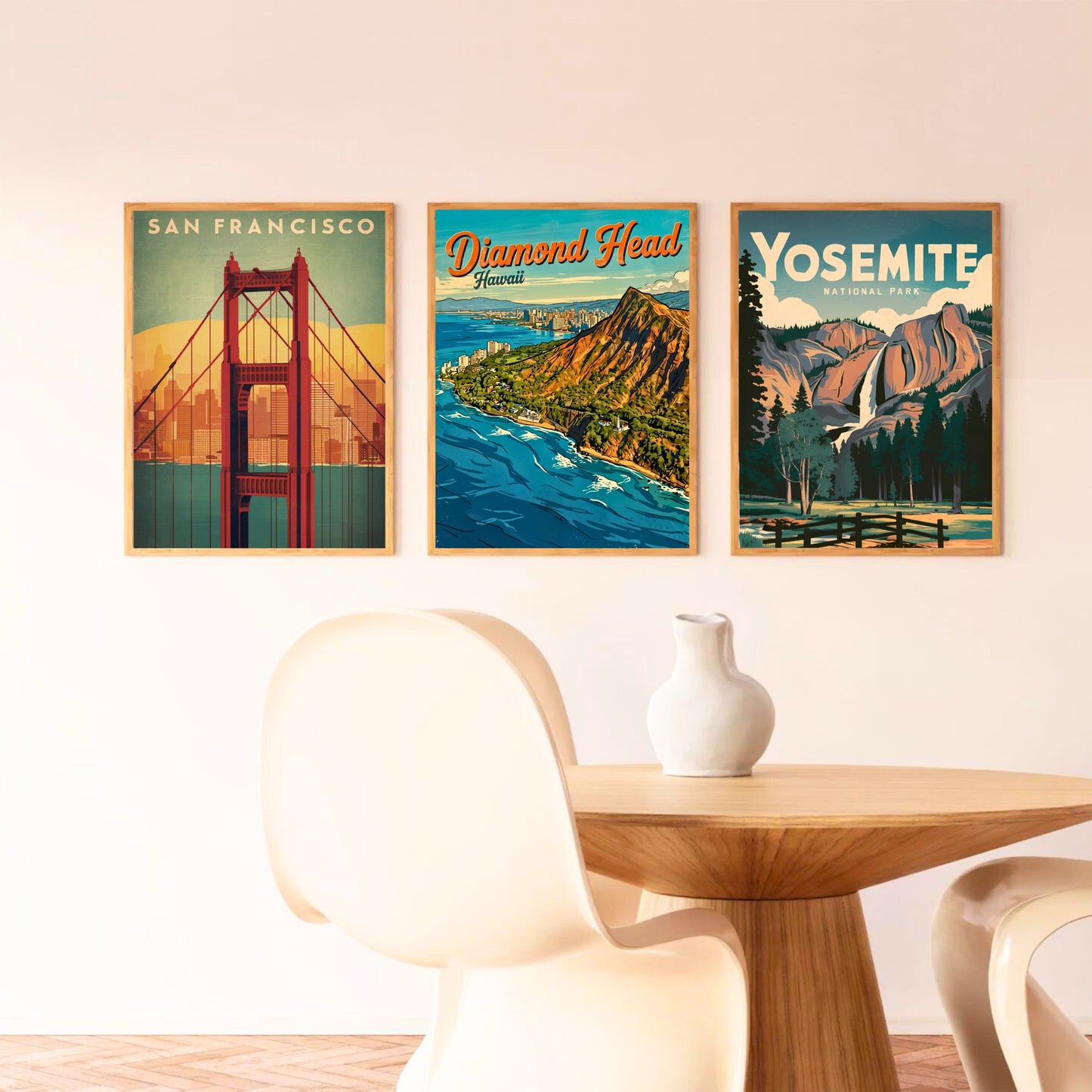 Diamond Head Vintage Travel Poster - Majesty of Hawaii