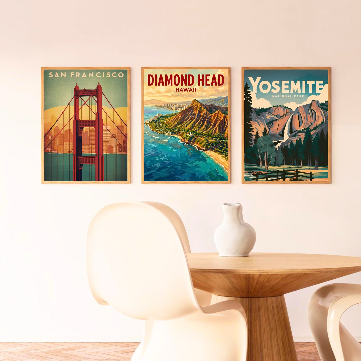 Diamond Head Crater Vintage Travel Poster