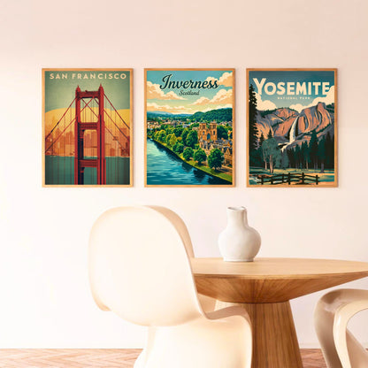 Inverness Vintage Travel Poster - Riverside Scotland