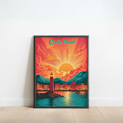 Crete Vintage Travel Poster