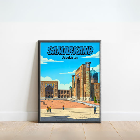 Samarkand Vintage Travel Poster - Pearl of the Silk Road