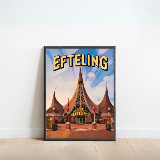 Efteling Vintage Travel Poster - Netherlands’ Most Enchanting Theme Park