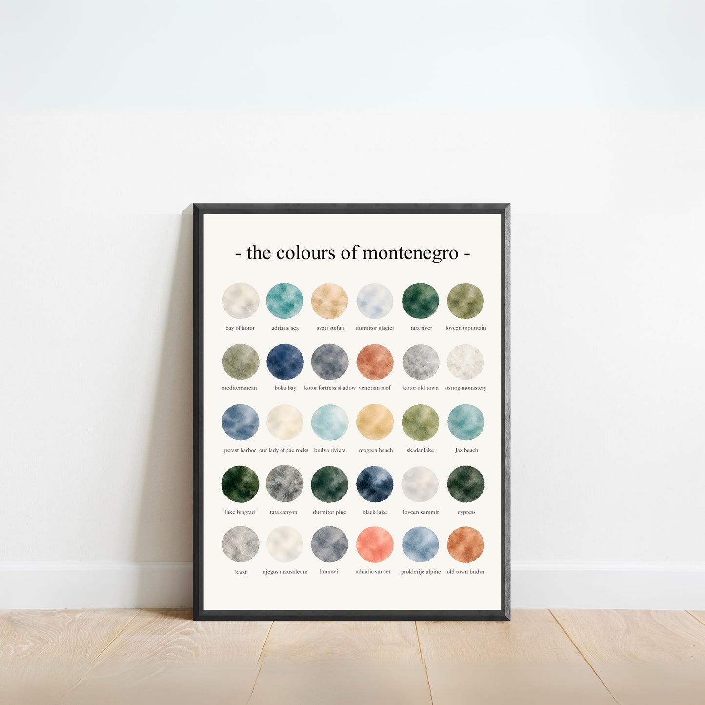 The Colours of Montenegro - Watercolor Print