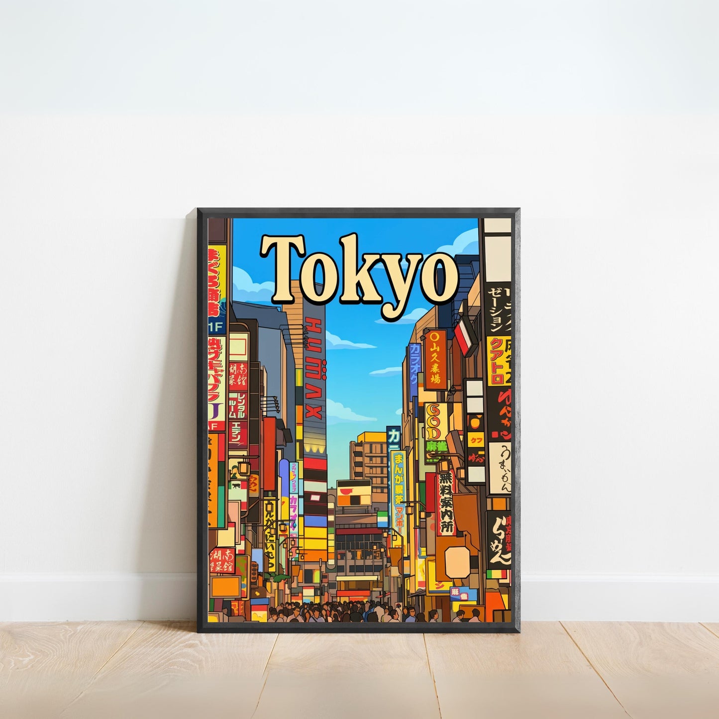 Tokyo Vintage Travel Poster - Neon Street