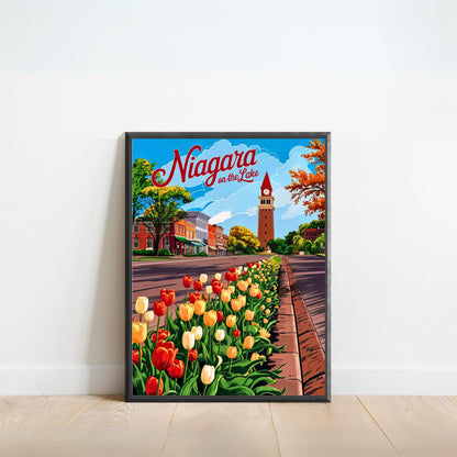 Niagara-on-the-Lake Vintage Travel Poster - Where Flowers Line the Streets