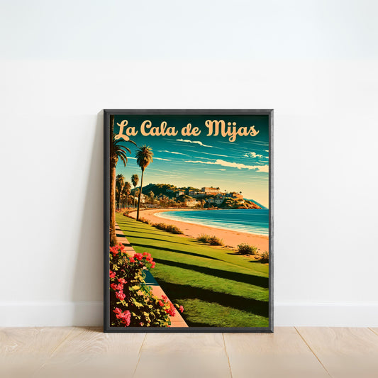 La Cala de Mijas Vintage Travel Poster - Coastal Days in Mijas