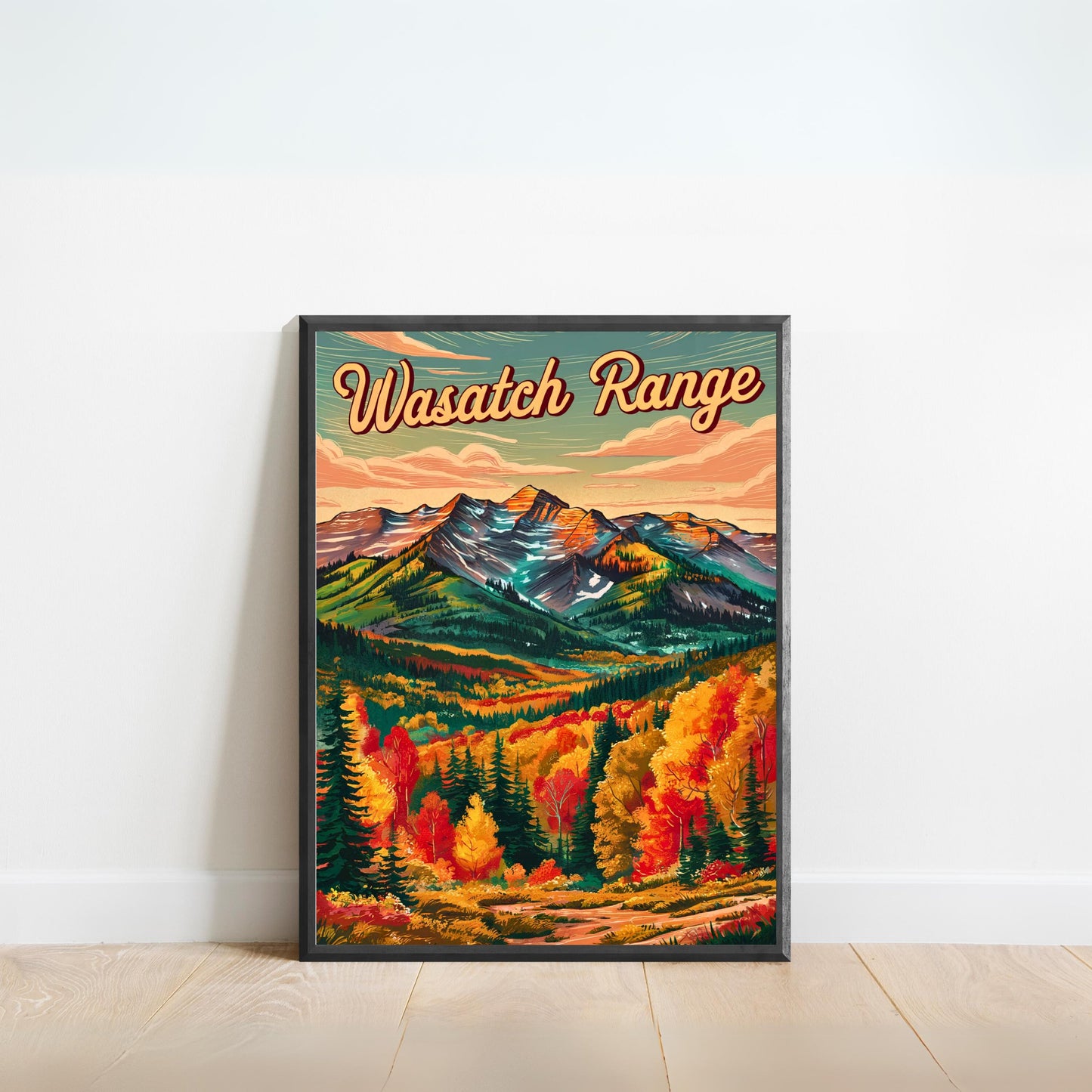 Wasatch Range Vintage Travel Poster
