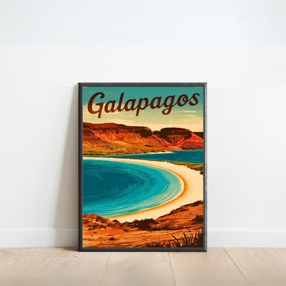 Galapagos Vintage Travel Poster