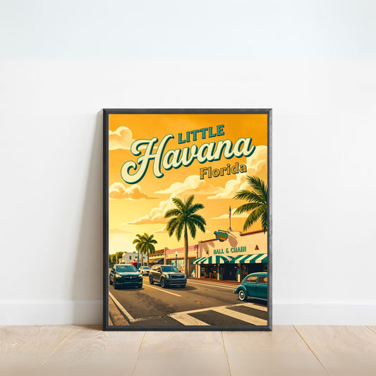 Little Havana Vintage Travel Poster -  Miami