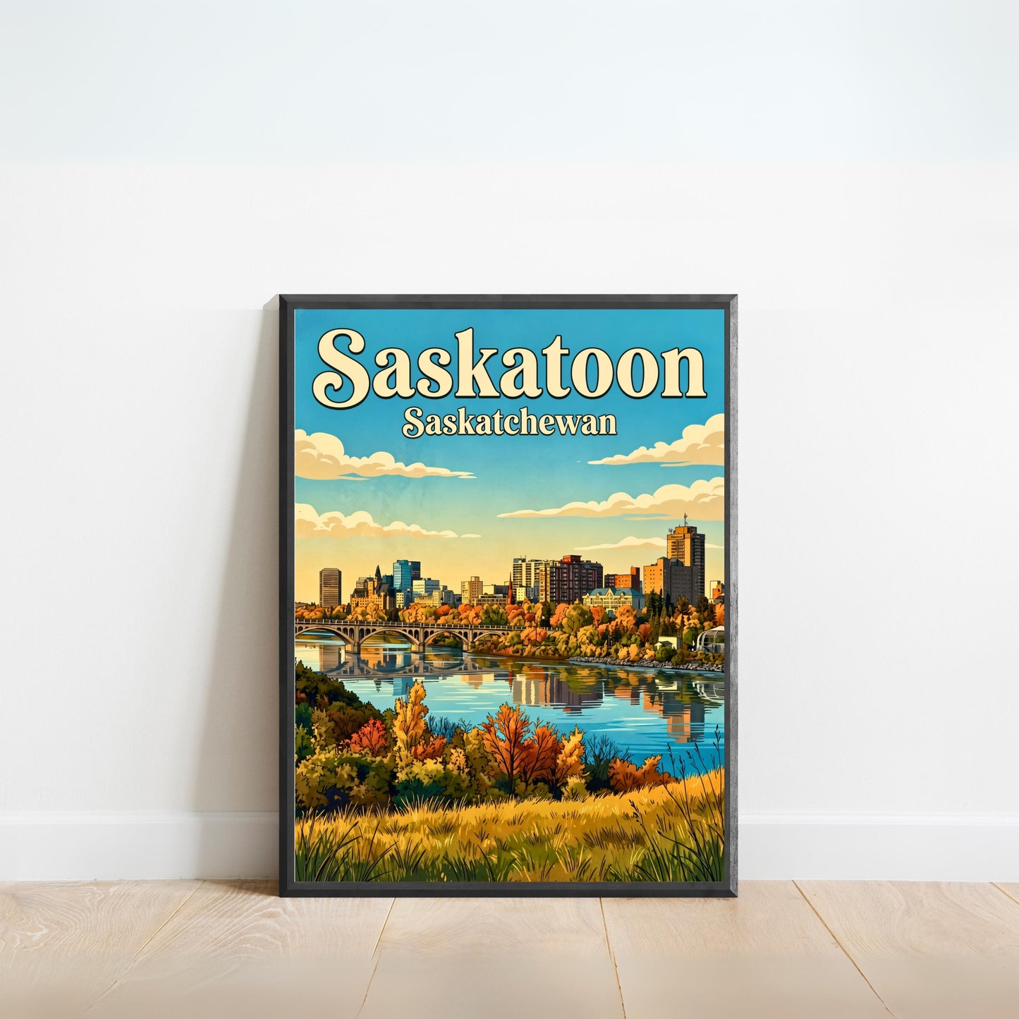 Saskatoon Vintage Travel Poster- Land of Living Skies