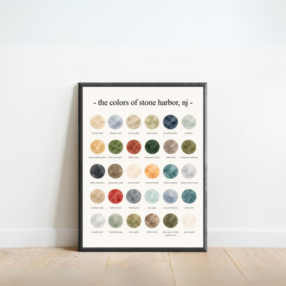The Colors of Stone Harbor, NJ - Watercolor Print