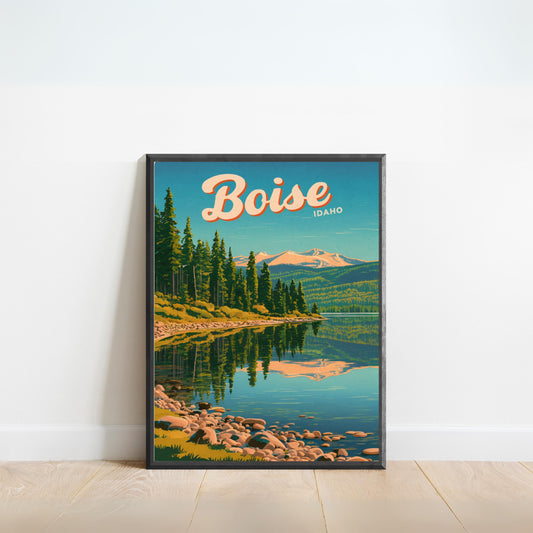 Boise Vintage Travel Poster