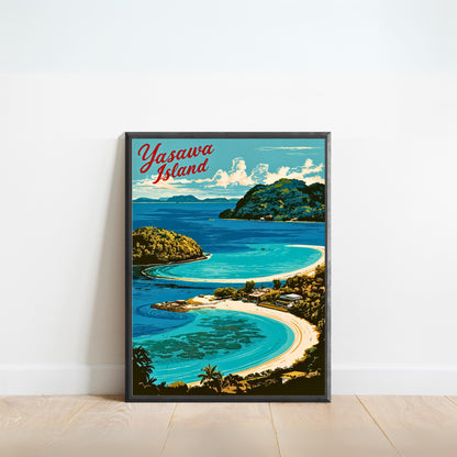 Yasawa Island Vintage Travel Poster