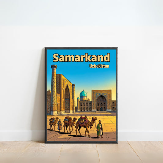 Samarkand Vintage Travel Poster - City of Turquoise