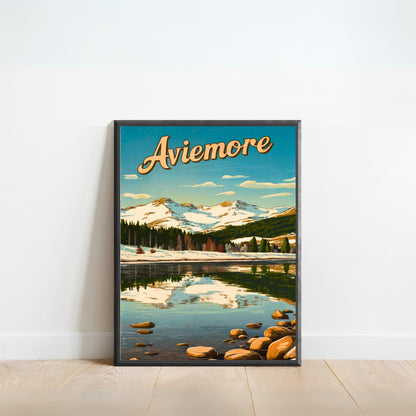 Aviemore Vintage Travel Poster - Scotland’s Scenic Retreat
