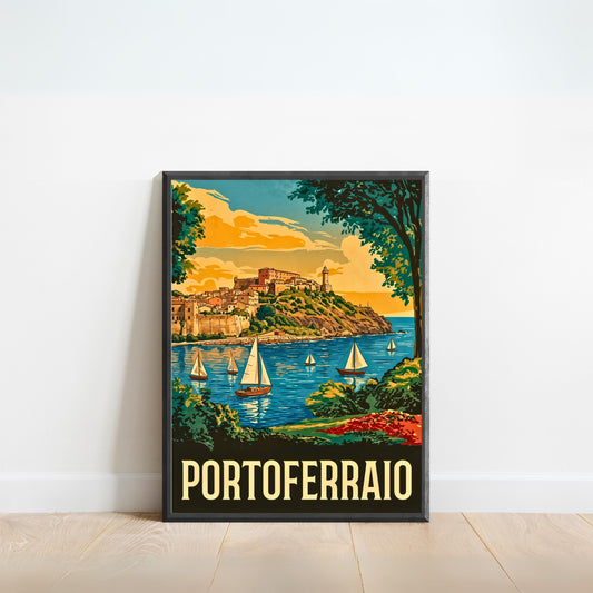 Portoferraio Vintage Travel Poster