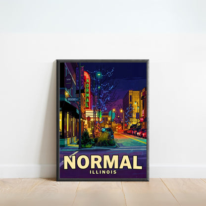 Normal, Illinois Vintage Travel Poster