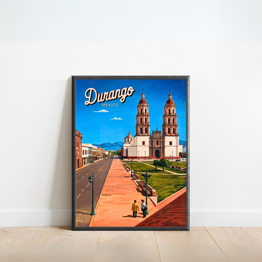 Durango Vintage Travel Poster - Jewel of Mexico
