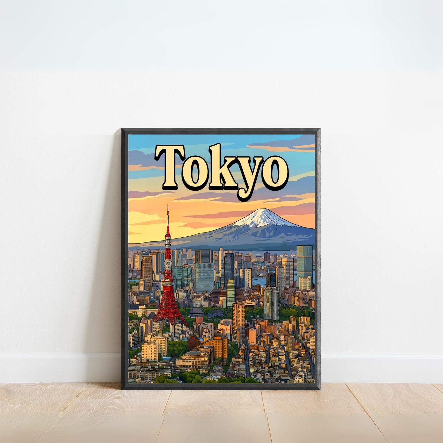Tokyo Vintage Travel Poster - Japan Captivating Above View