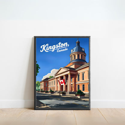 Kingston Vintage Travel Poster - Iconic Street Canada