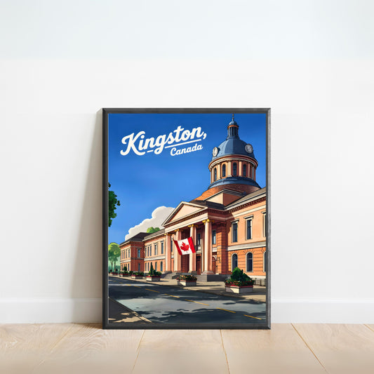 Kingston Vintage Travel Poster - Iconic Street Canada