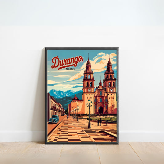 Durango, Mexico Vintage Travel Poster