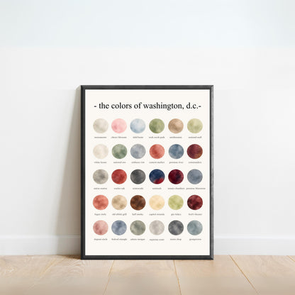 The Colors of Washington, D.C - Watercolor Print