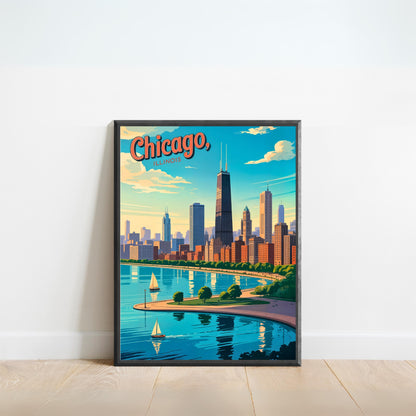 Chicago Vintage Travel Poster - The Windy City