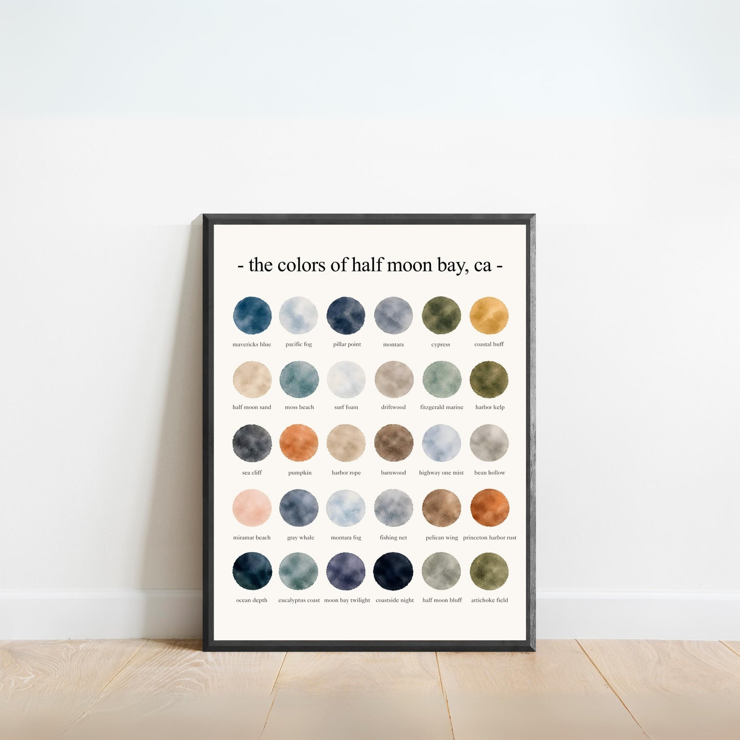 The Colors of  Half Moon Bay, CA  - Watercolor Print