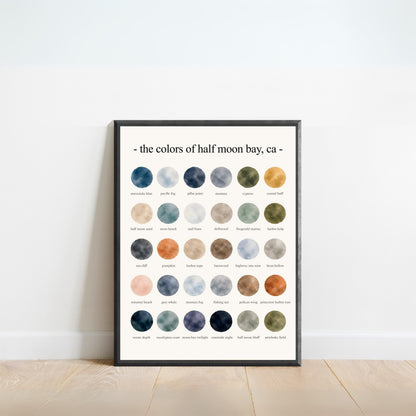 The Colors of  Half Moon Bay, CA  - Watercolor Print
