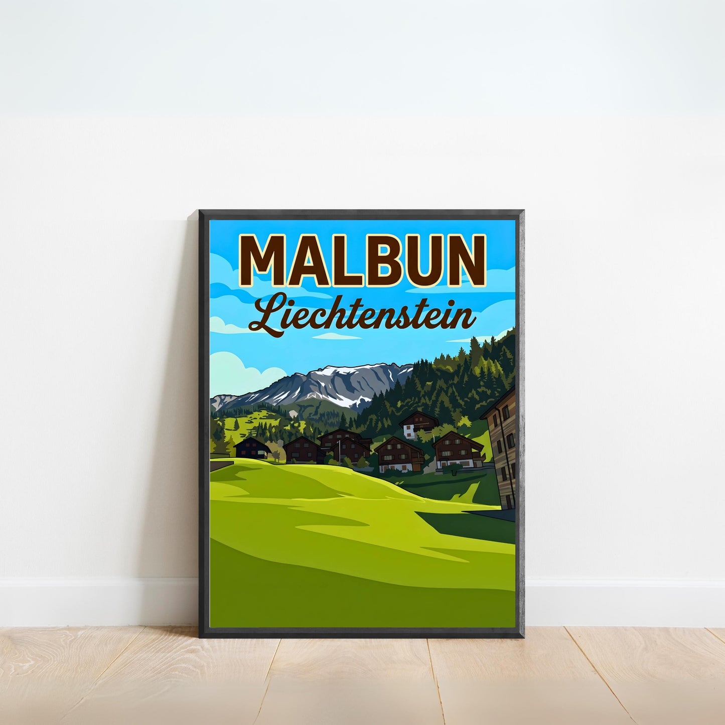 Malbun Vintage Travel Poster - Quiet Moments