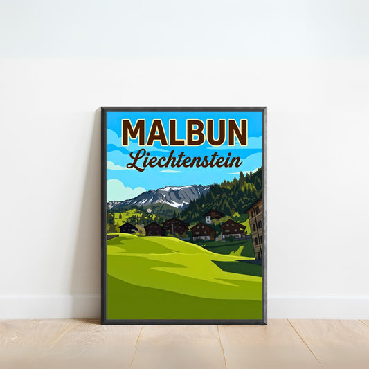 Malbun Vintage Travel Poster - Quiet Moments
