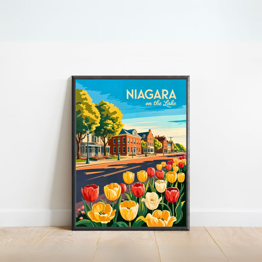Niagara-on-the-Lake Vintage Travel Poster - Ontario Streets of Color and Calm
