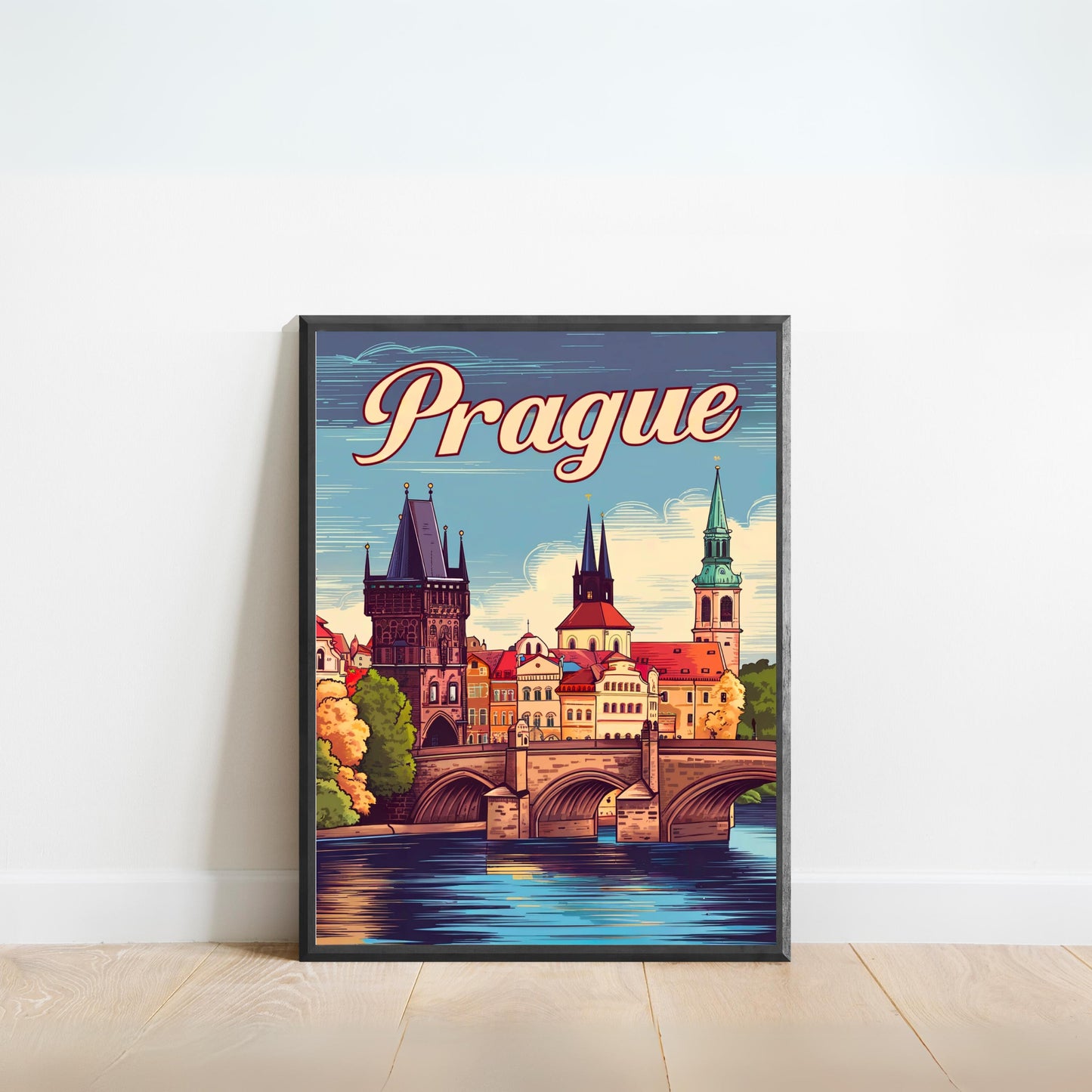Prague Vintage Travel Poster - Spain