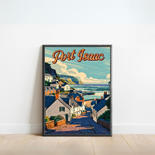 Port Isaac Vintage Travel Poster