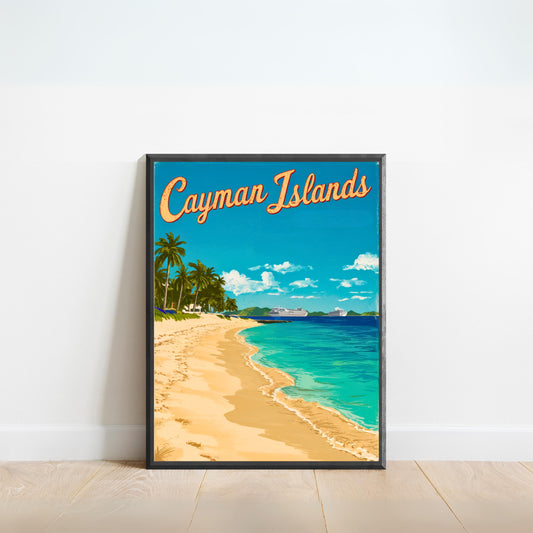 Cayman Islands Vintage Travel Poster
