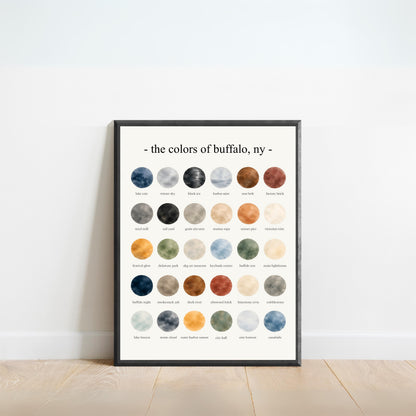 The Colors of Buffalo, NY - Watercolor Print