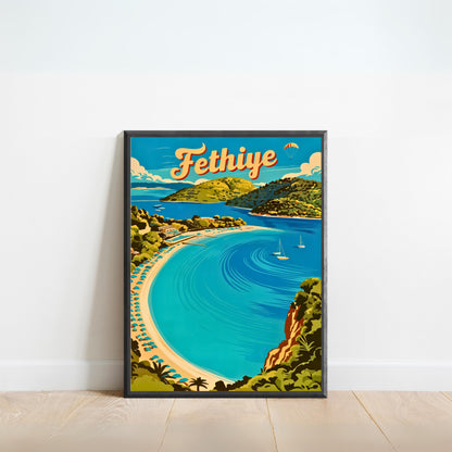 Fethiye Vintage Travel Poster