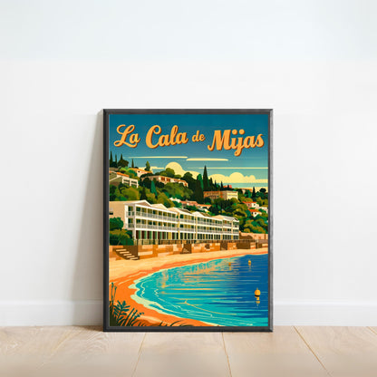 La Cala de Mijas Vintage Travel Poster - Mediterranean Escape