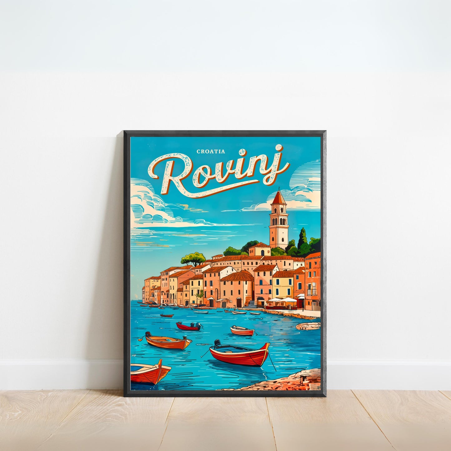 Rovinj, Vintage Travel Poster - Croatia