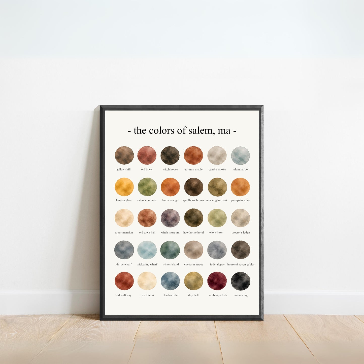 The Colors of Salem, MA - Watercolor Print