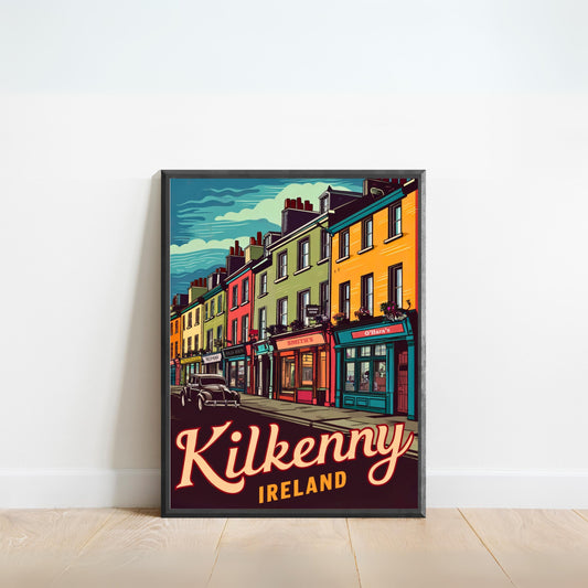 Kilkenny Vintage Travel Poster - Heart of Ireland's Medieval City