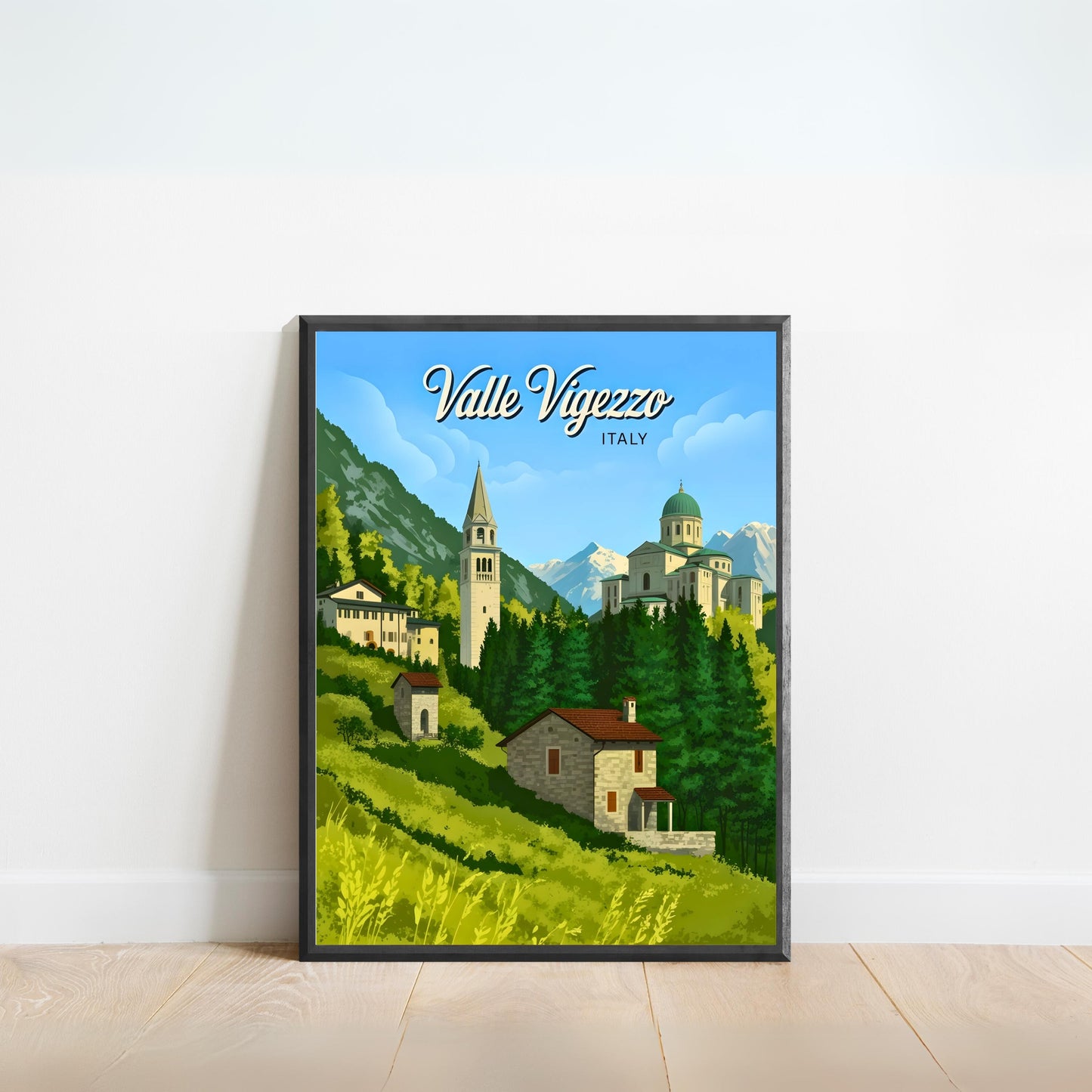 Valle Vigezzo, Italy Vintage Travel Poster - The Valley of the Painters