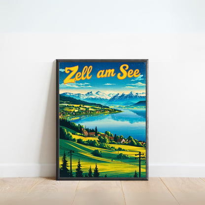 Zell am See Vintage Travel Poster - Austria’s Hidden Gem
