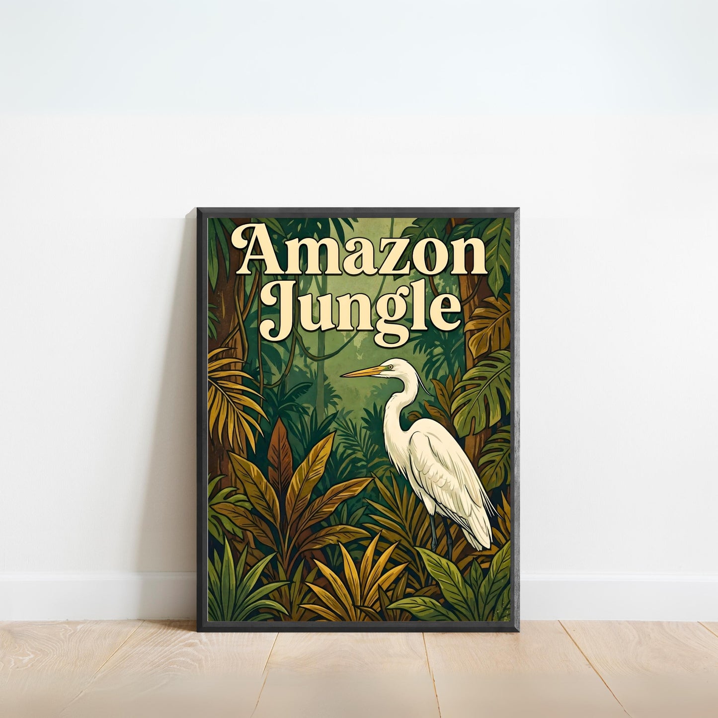 Amazon Jungle Vintage Travel Poster - Stunning Forest