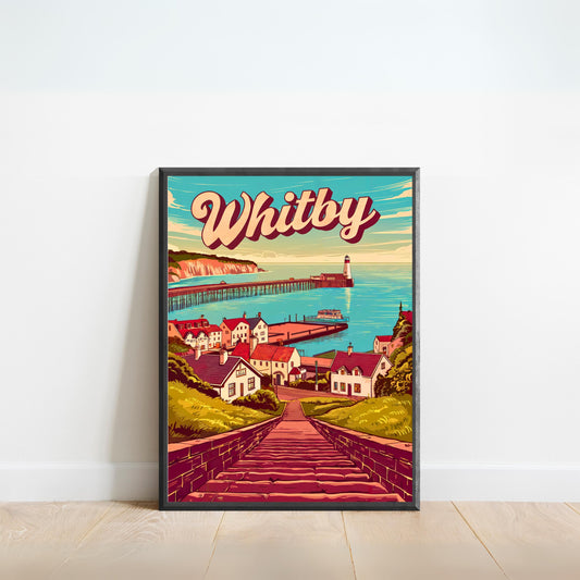 Whitby Vintage Travel Poster